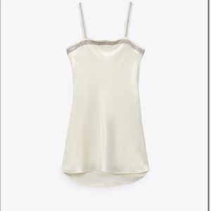 White satin effect ZARA dress